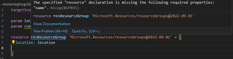 VSCode error handling